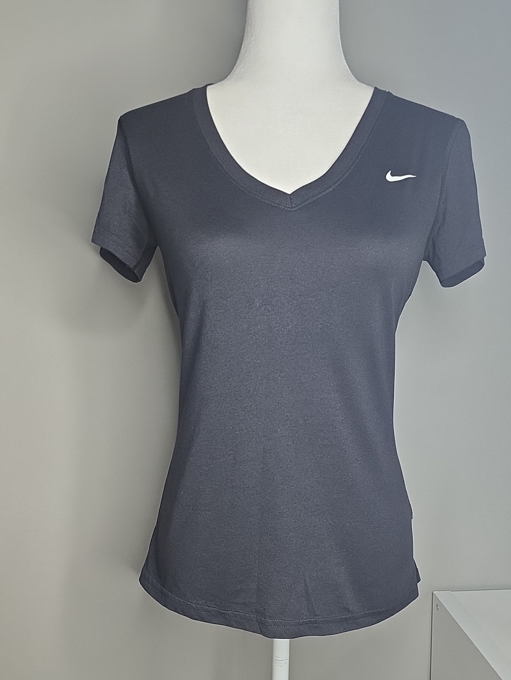 Nike Women's Charcoal V-Neck Short Sleeve Tee